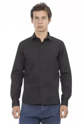 Baldinini Trend Gray Cotton Men Shirt