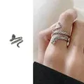 925 Sterling Silver Snake Ring Exquisite Personality Fashionable Animal Shape Woman Ring Birthday Party Gift Exquisite Jewelry