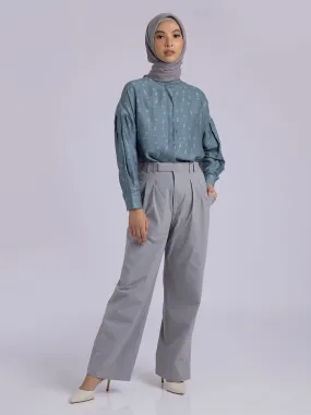 AIKKO PANTS PLAIN GREY