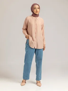 ANARA TOP PLAIN PINK PEARL