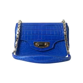 Balenciaga Alligator Skin Mini Shoulder Bag - Elegant Blue