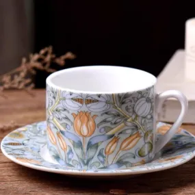 Bloom Elegant Modern Ceramic Tea Cup and Saucer