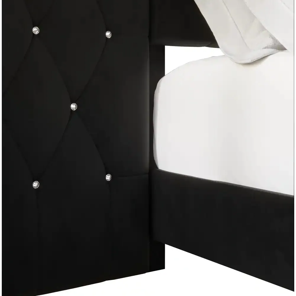 Casper Luxury Upholstered Bed With Side Tables in Leatherette