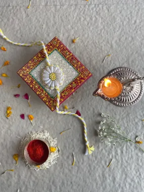 Divine Thread Embroidered Rakhi