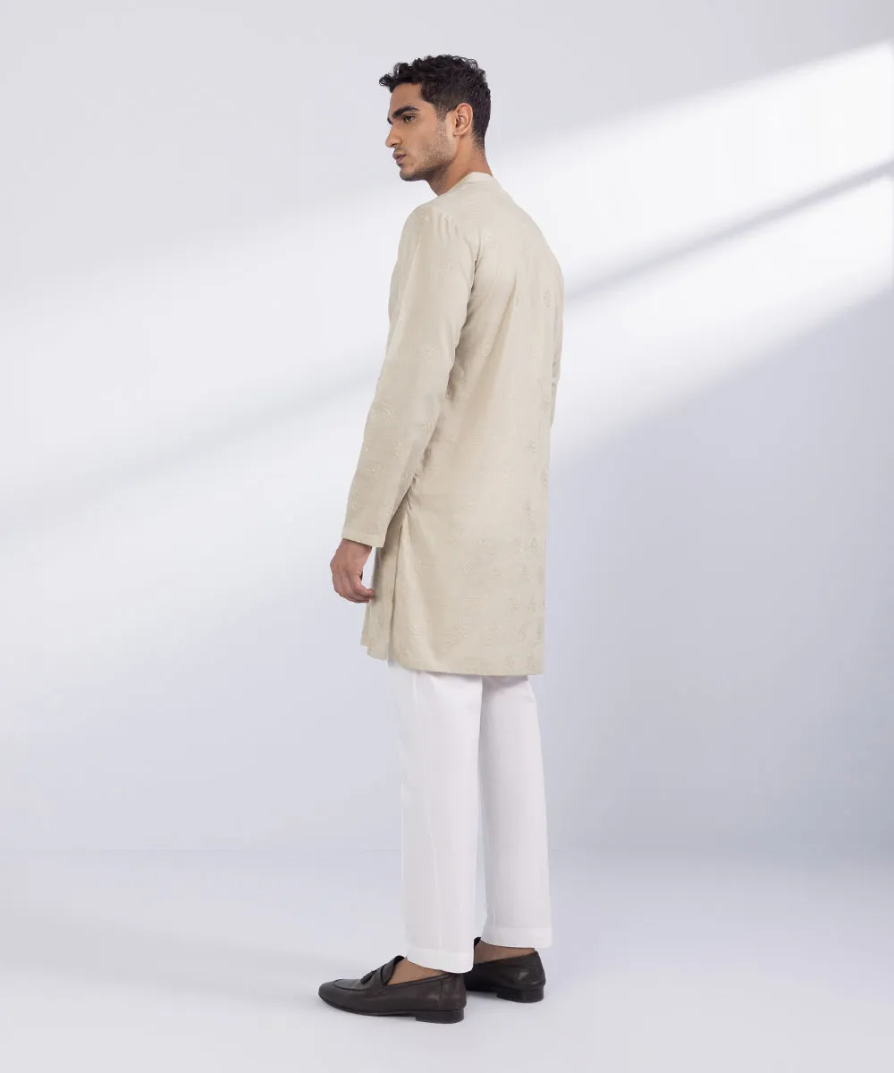 Embroidered Cotton Kurta