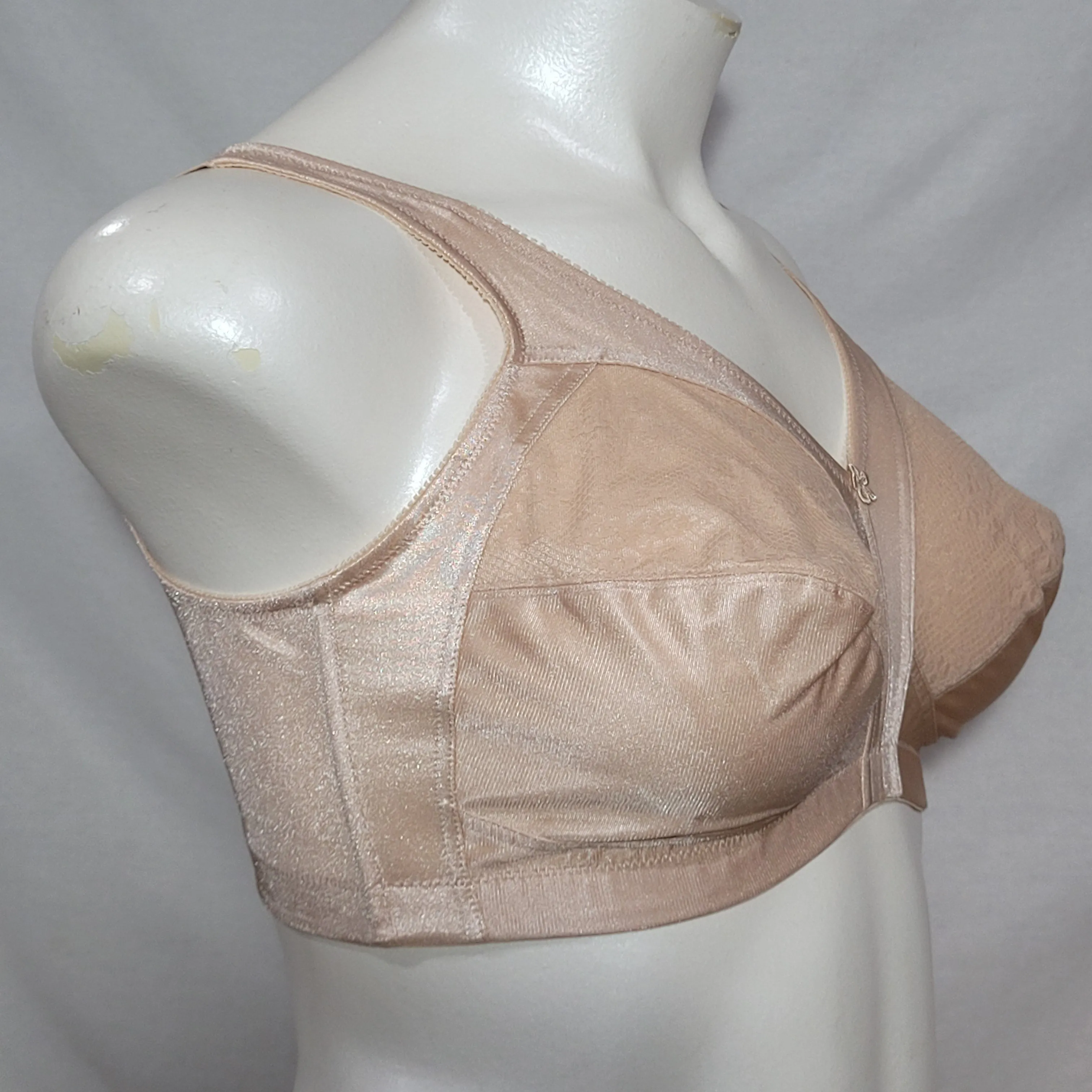 Exquisite Form 5100548 548 Fully Floral Lace Wire Free Bra 36B Nude NWOT