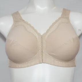 Exquisite Form 531 Cotton Front Close Wire Free Bra 38B Nude NEW WITH TAGS