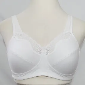 Exquisite Form 535 Cotton Wire Free Bra 36B White NEW WITHOUT TAGS