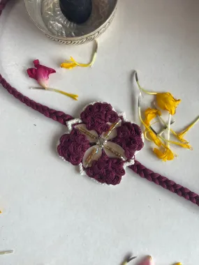 Floral Grace Embroidered Rakhi