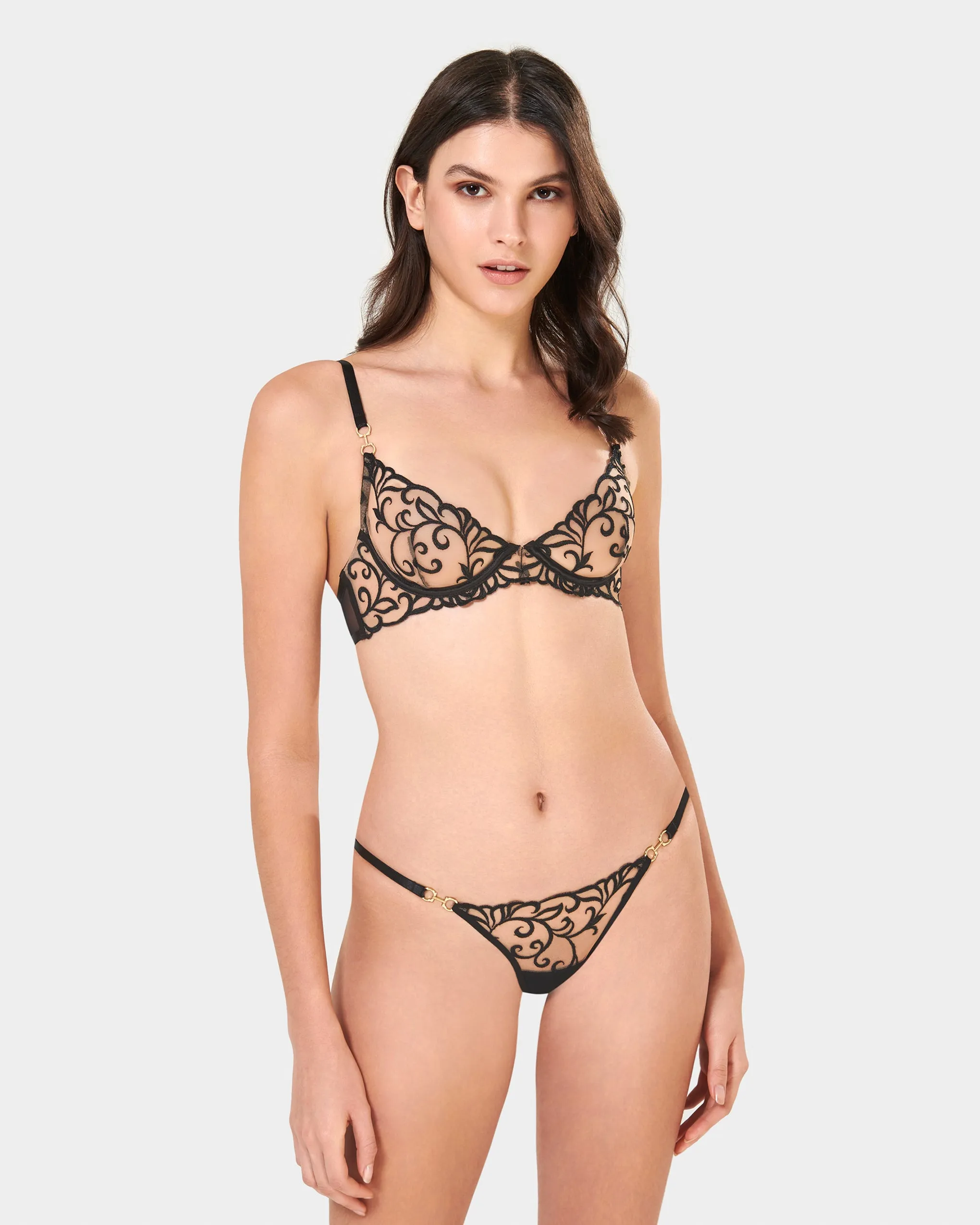 Harriet Eco Brief Black/Sheer