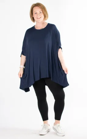 Jersey Plain Top | Navy