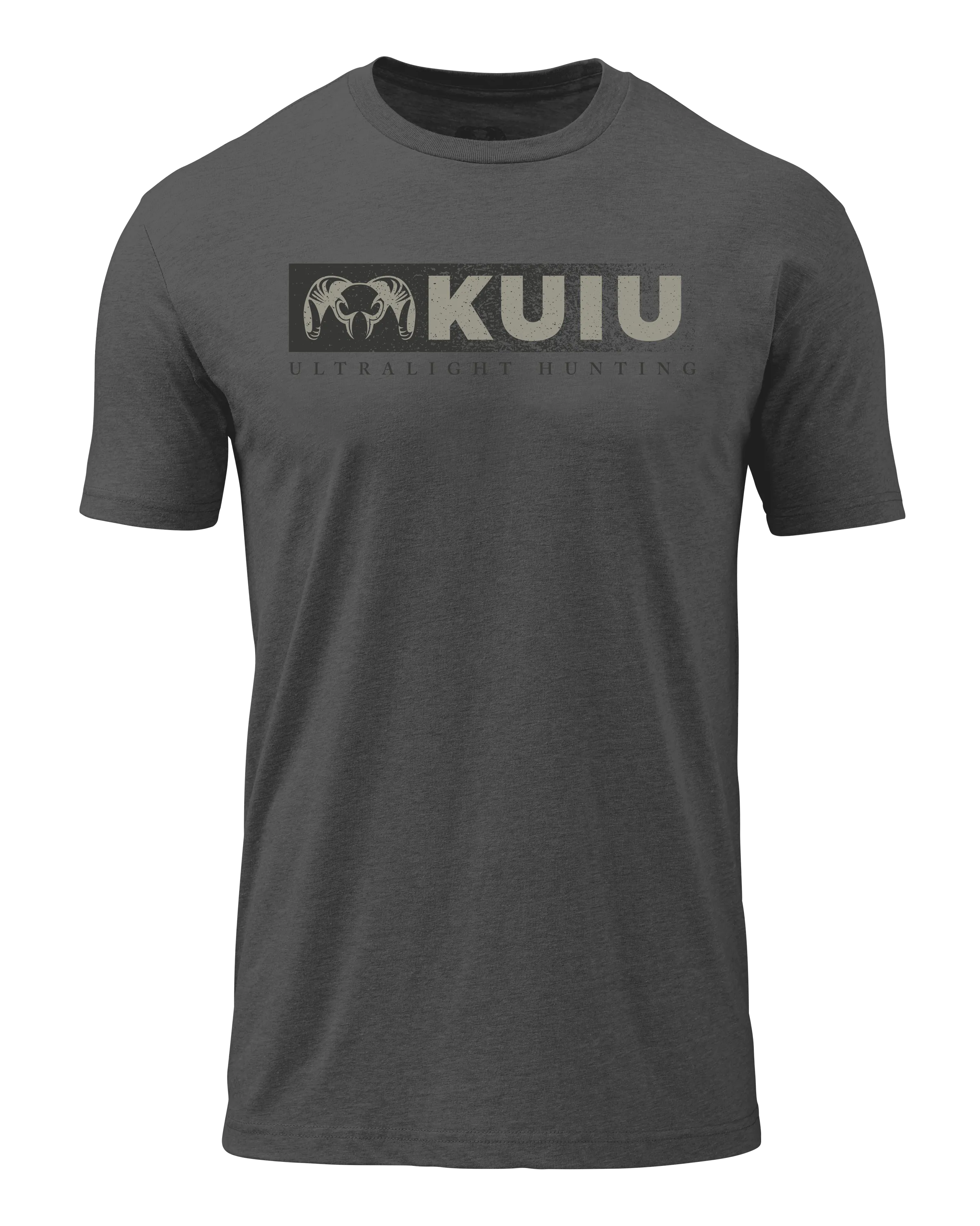 KUIU Distressed Logo T-Shirt | Heather Heavy Metal