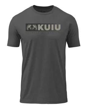 KUIU Distressed Logo T-Shirt | Heather Heavy Metal