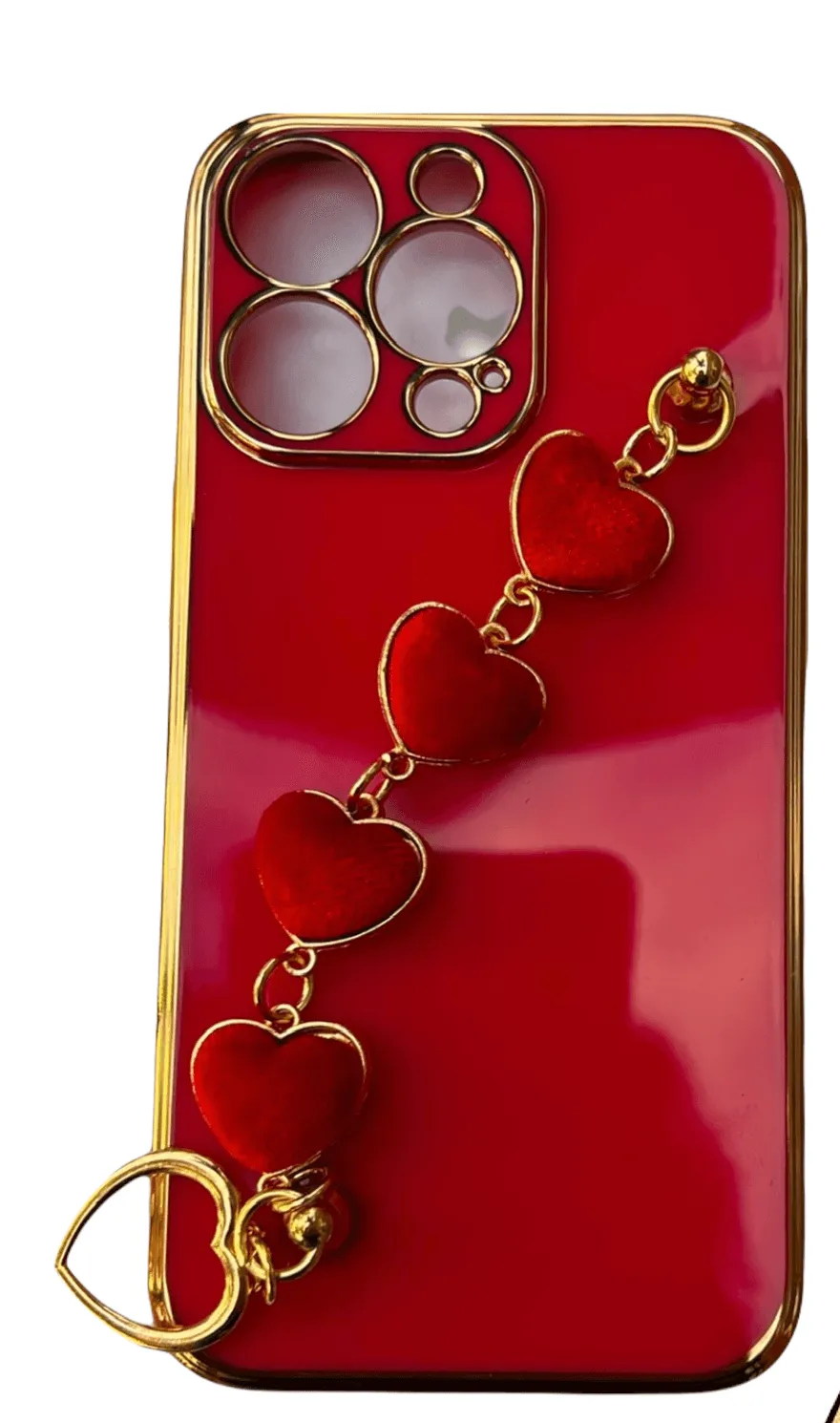 Luxury Velvet Heart Wristband iPhone 13 Series Case