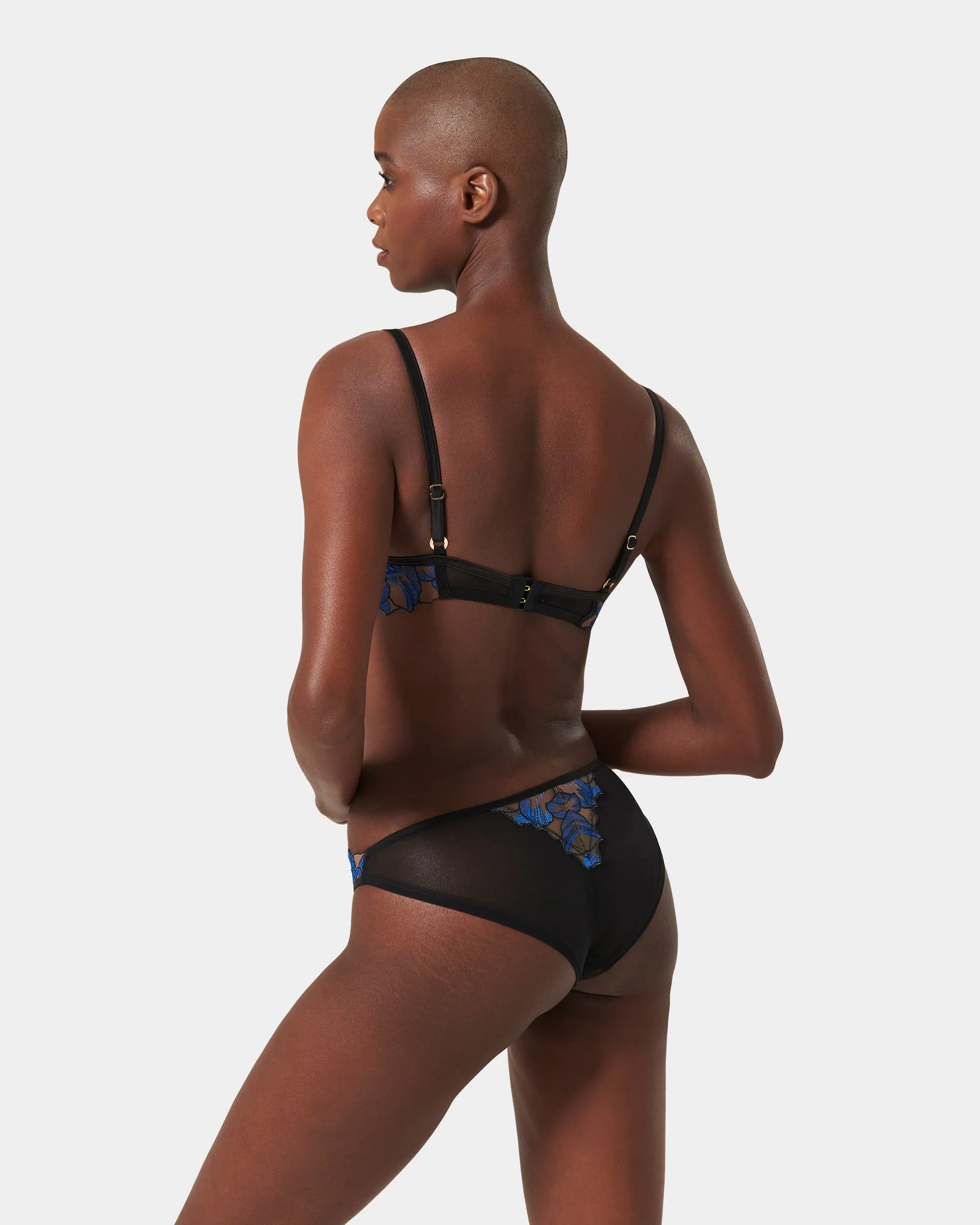 Lyandra Brief Egyptian Blue/Black/Sheer