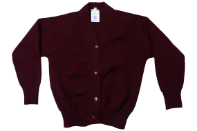 Plain Cardigan - Maroon