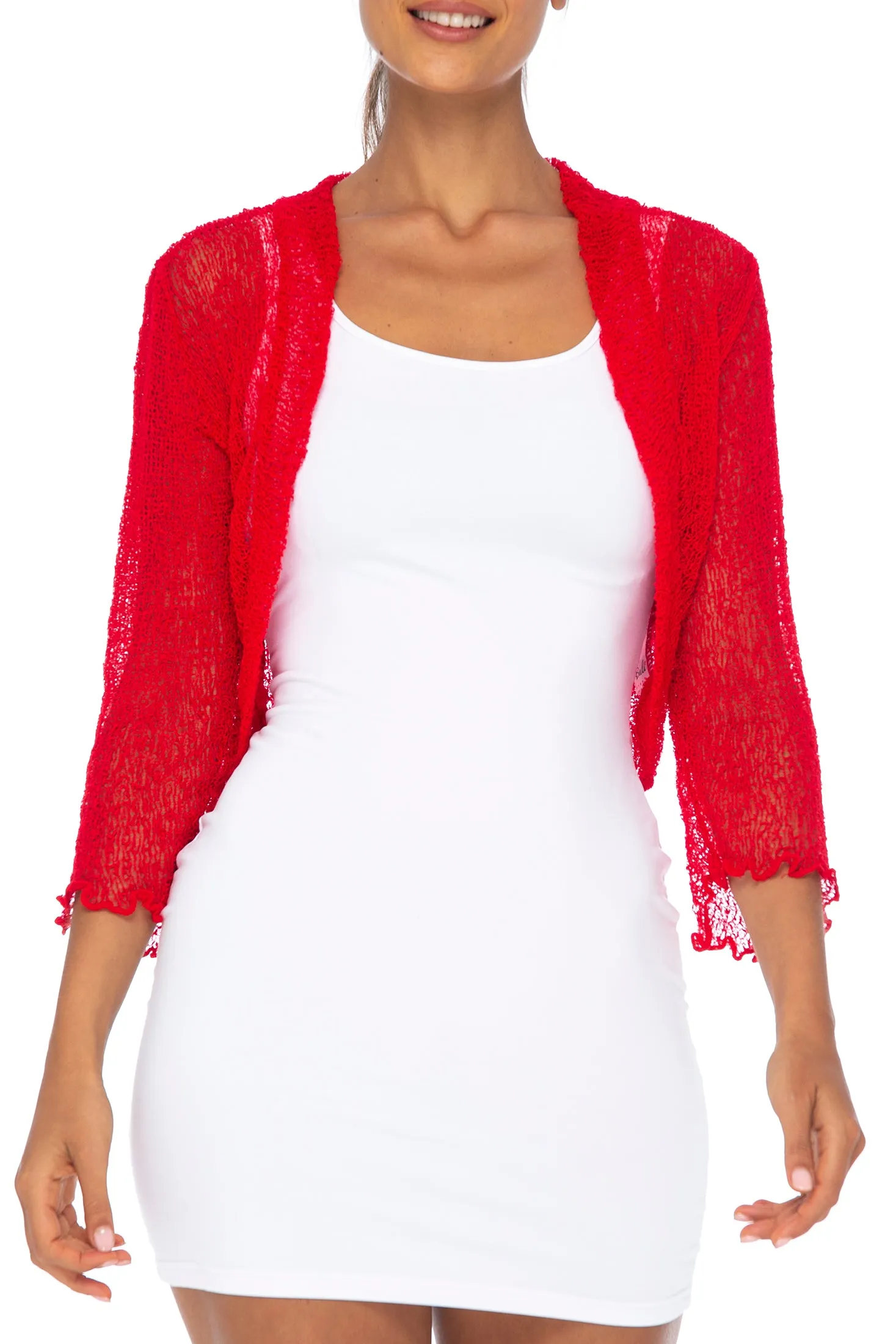 Sheer Cropped Bolero Jacket Shrug