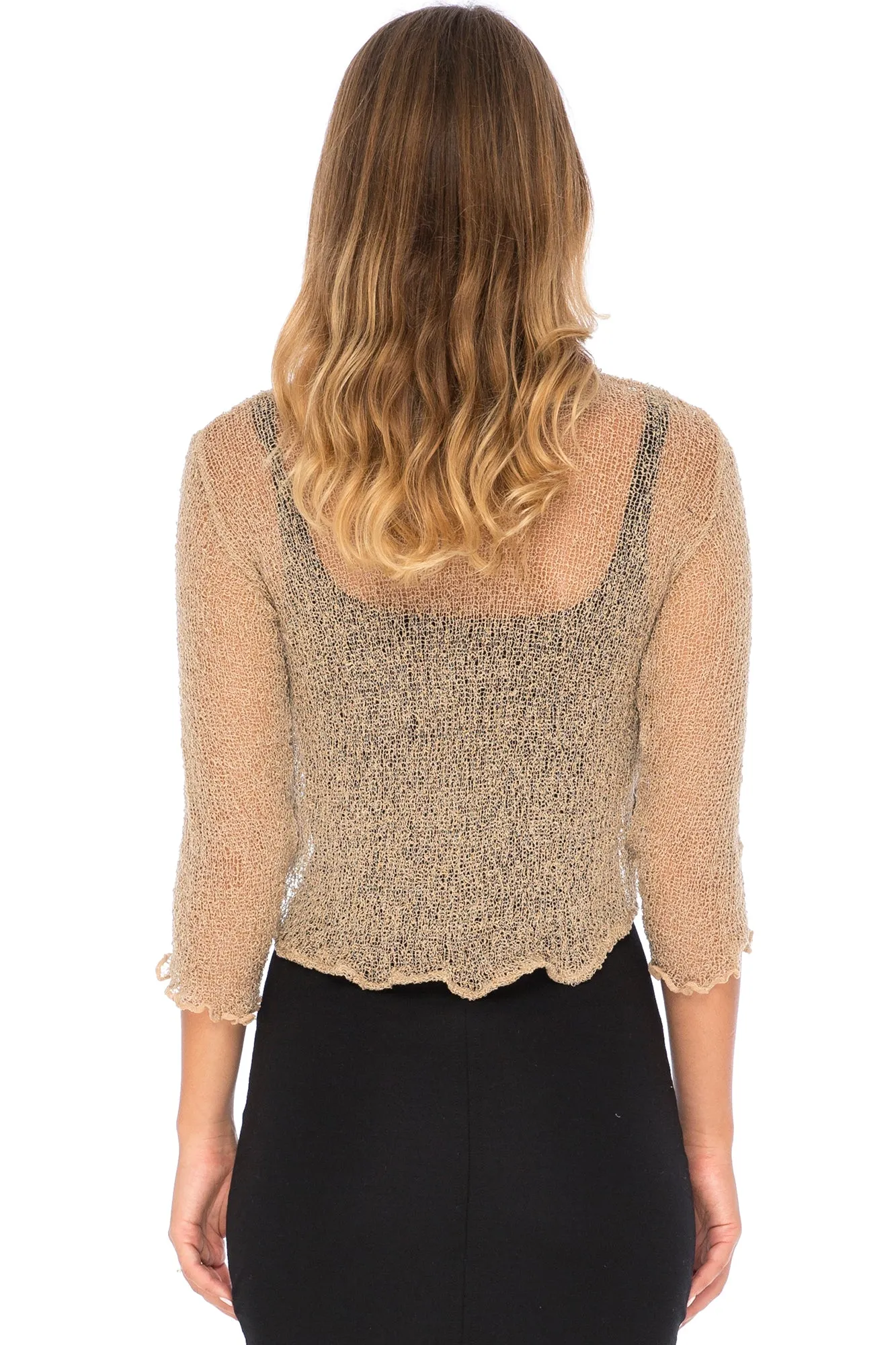 Sheer Cropped Bolero Jacket Shrug