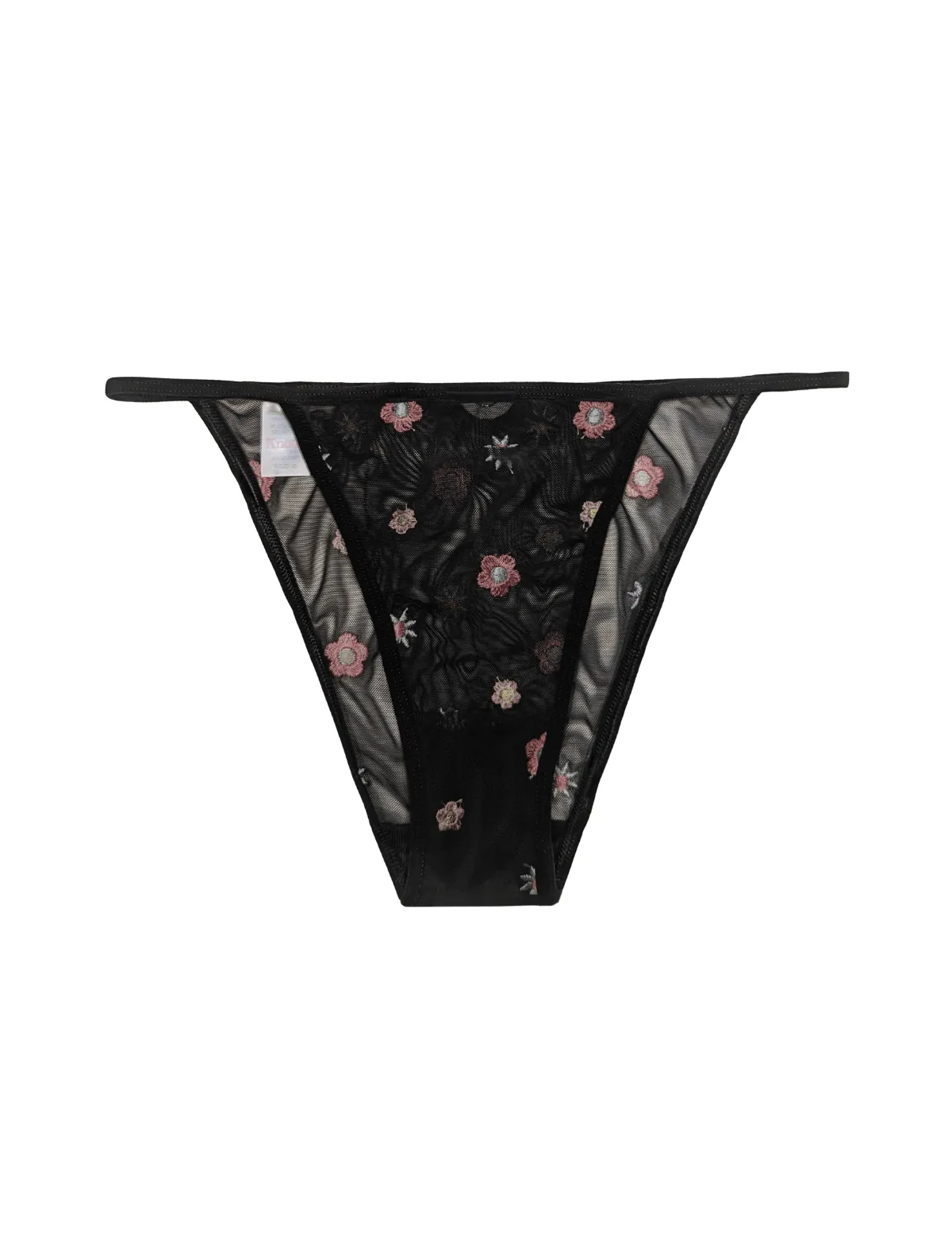 Sheer Floral-Embroidered Bikini